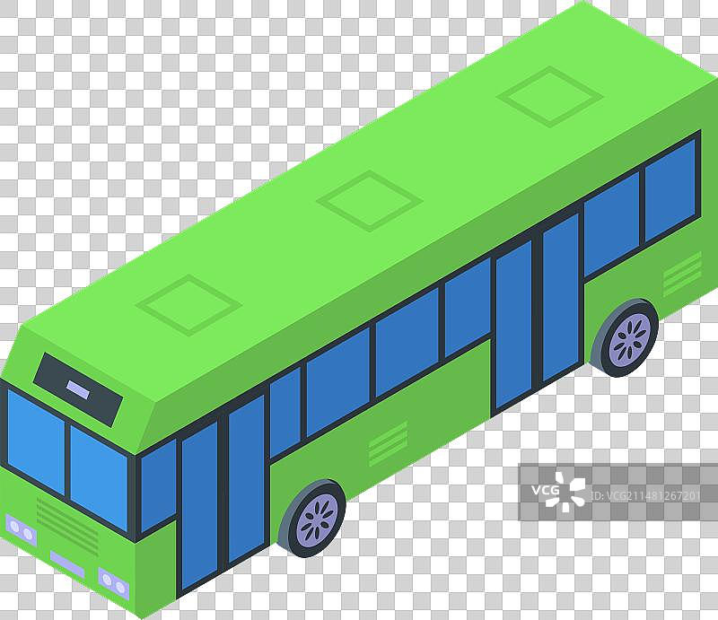 氢能源公交车2.5D过程图标图片素材