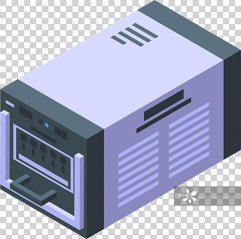 氢能源发电站图标2.5D图片素材