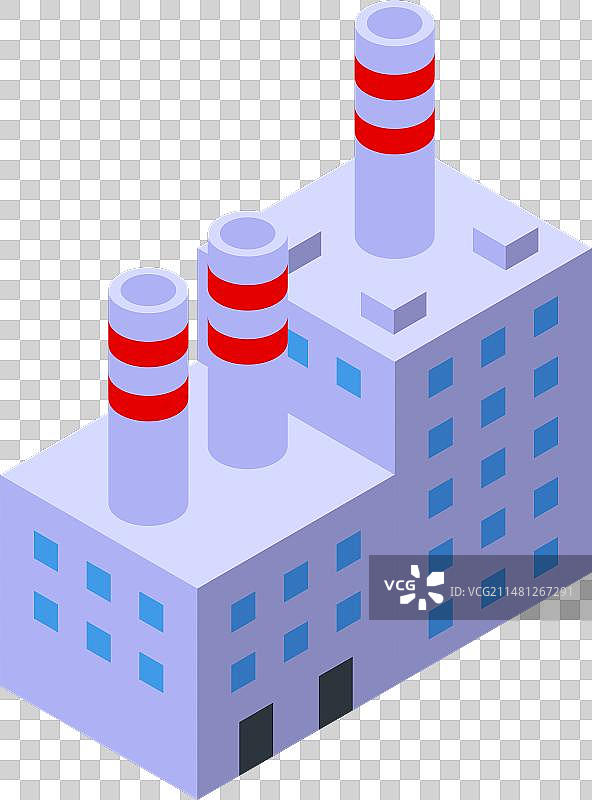 氢气工厂等距液体图标图片素材