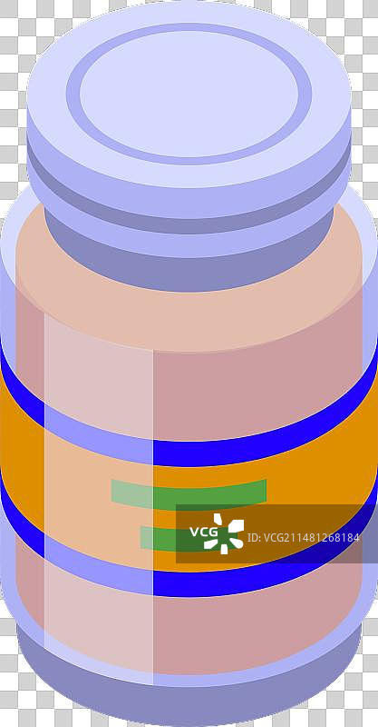 芝麻酱美食2.5D图标图片素材