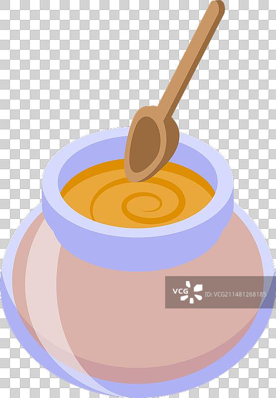2.5D奶油勺子罐子烹饪图标图片素材