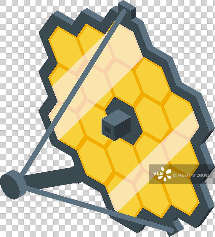 哈勃太空望远镜2.5D图标图片素材