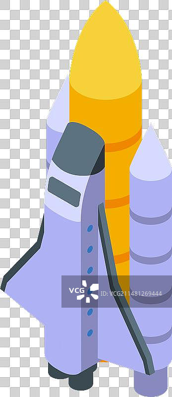 宇宙火箭图标2.5D探索图片素材