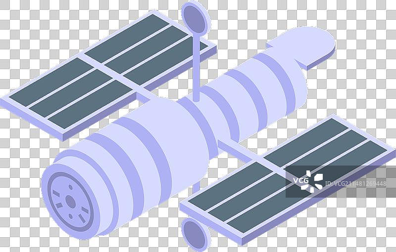 宇宙卫星2.5D图标图片素材