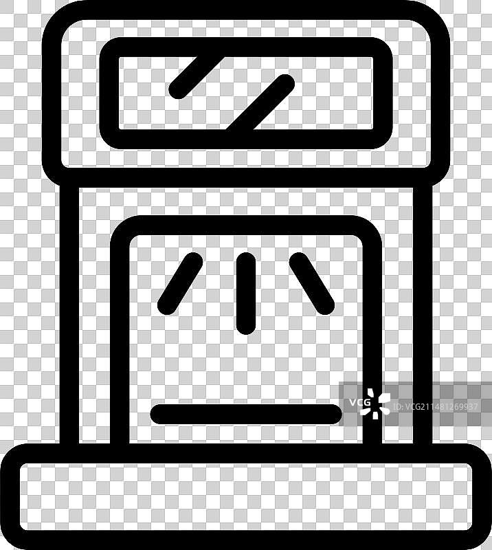 紫外线灯检测器图标轮廓图片素材