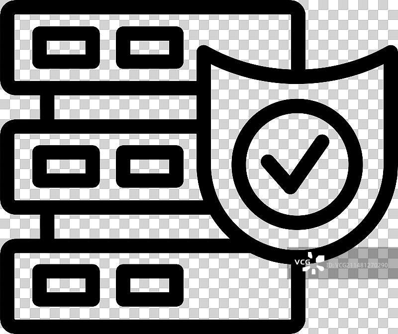 服务器盾牌轮廓图标图片素材