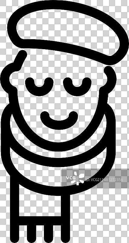 艺术画廊艺术家线性图标图片素材