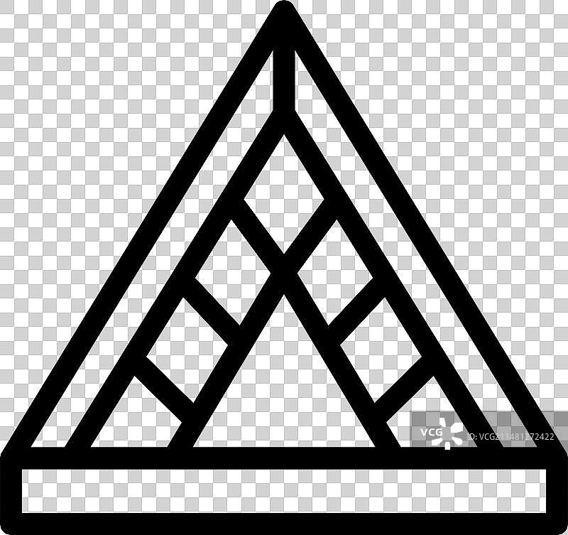 旅游艺术博物馆图标轮廓图片素材