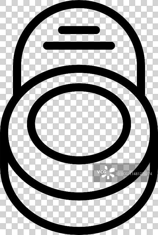 儿童便盆图标轮廓图片素材