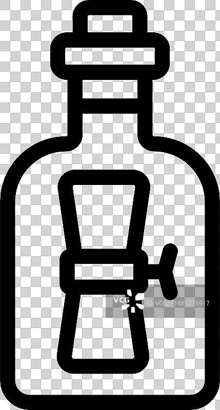 漂流瓶图标图片素材