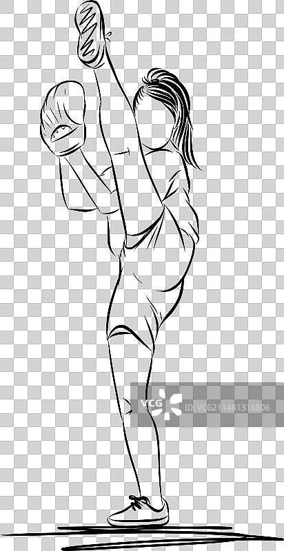 女子垒球运动员快速投球图片素材