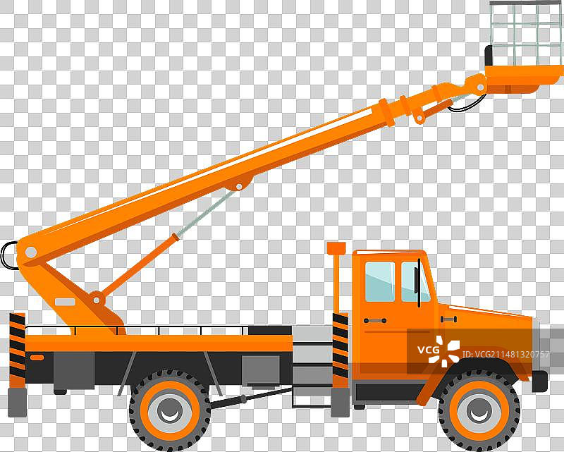 高空作业平台斗臂车图标图片素材