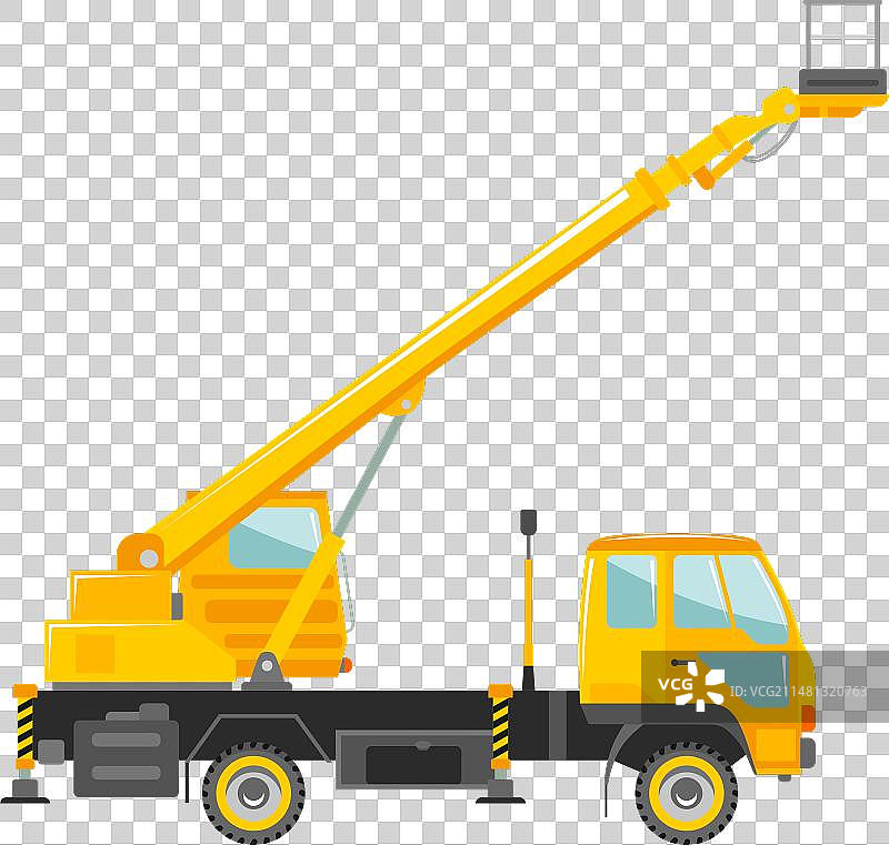 高空作业平台斗臂车图标图片素材