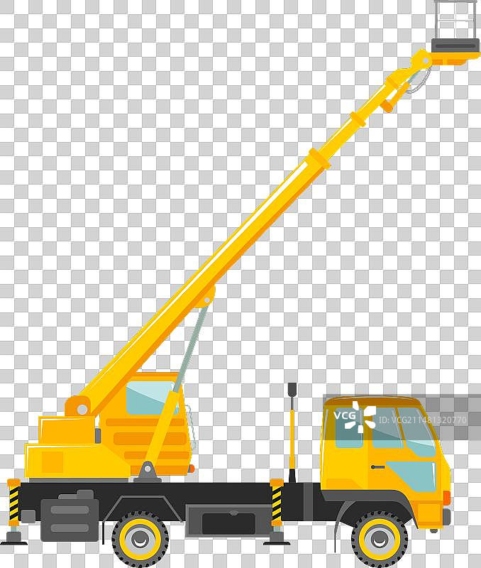 高空作业平台斗臂车图标图片素材