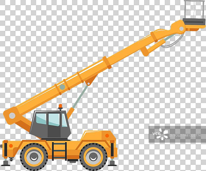 高空作业平台斗臂车图标图片素材