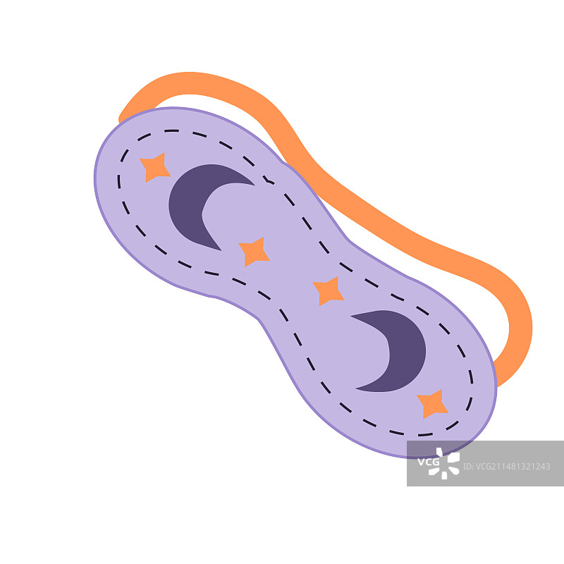 带有月亮和星星的卡通睡眠眼罩图片素材