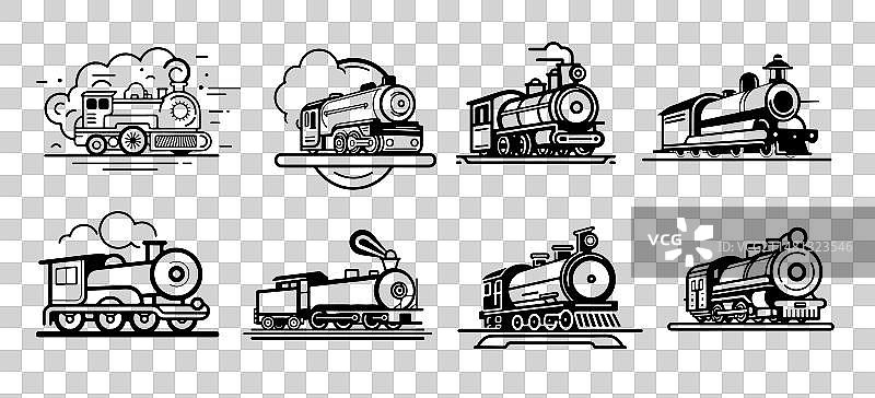 火车头标志（扁平风格）图片素材