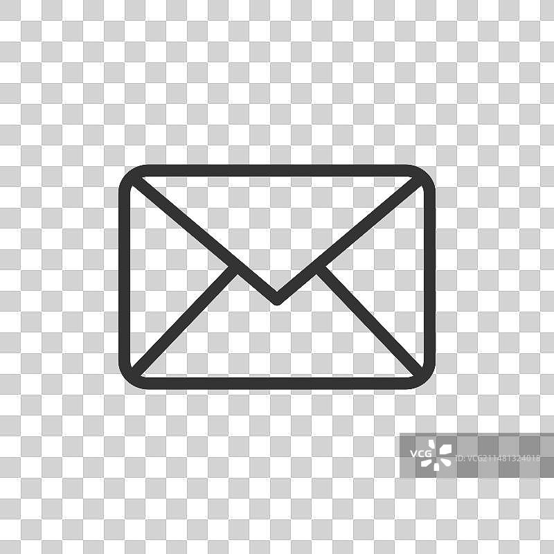 邮件轮廓图标图片素材