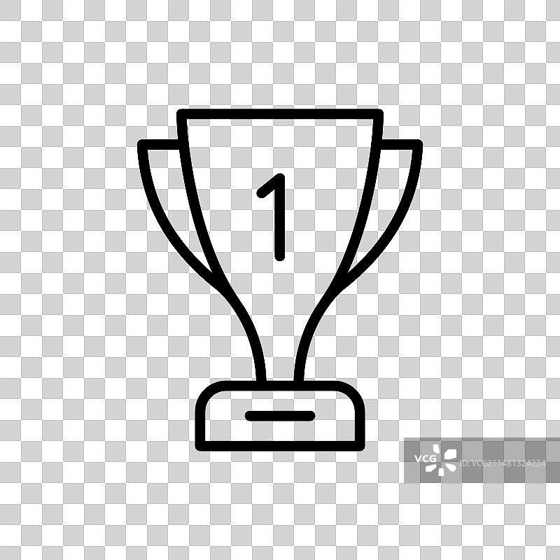 奖杯轮廓图标图片素材