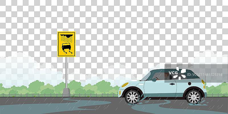 降雨警告标志图标图片素材