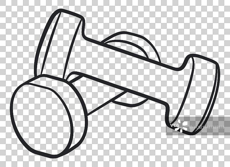 哑铃轮廓简笔画图片素材