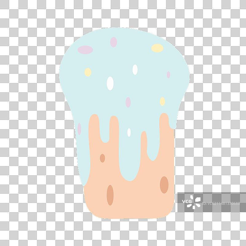 彩色复活节蛋糕扁平风格元素图片素材