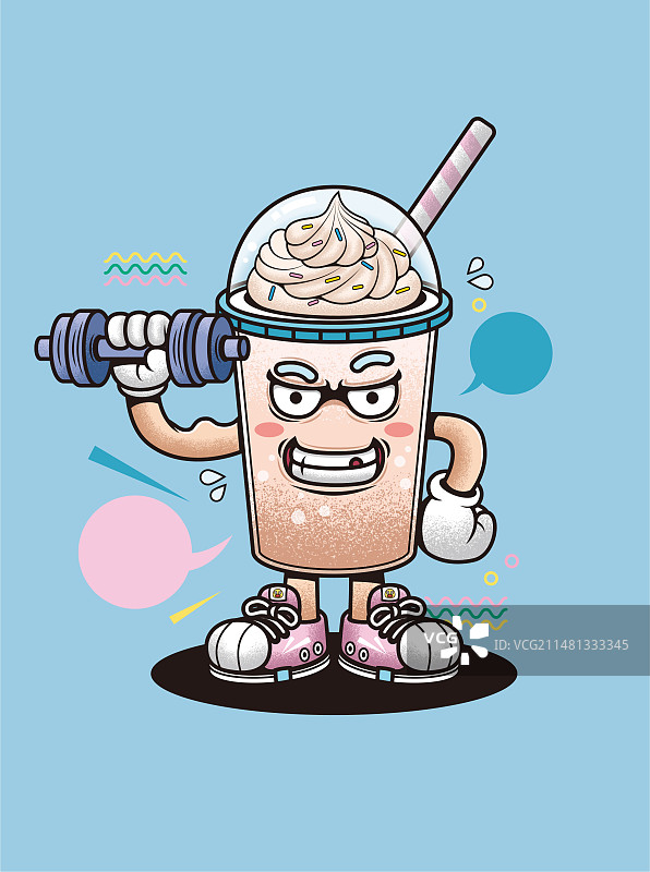 健身的奶茶杯图片素材