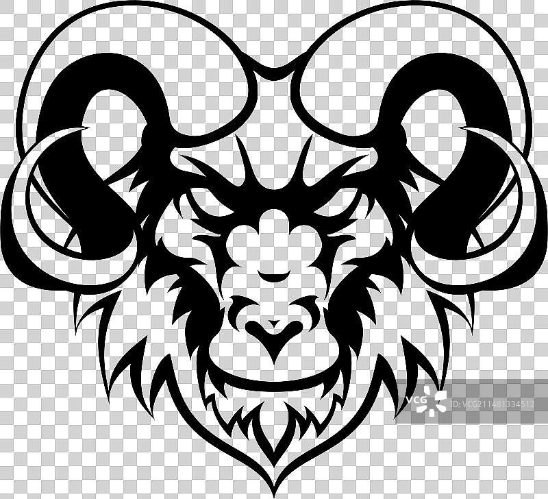 公羊动物吉祥物图片素材