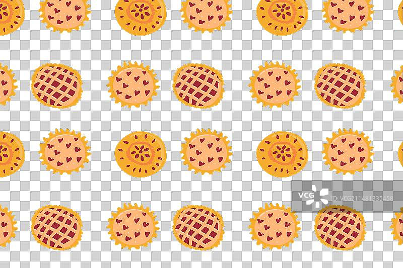 手绘卡通馅饼图案图片素材