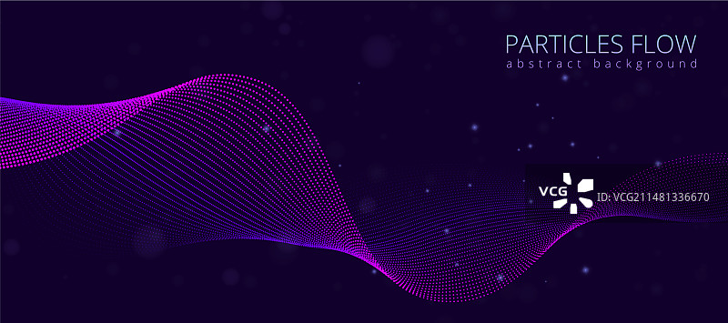 带点的波浪抽象数据线流动图片素材