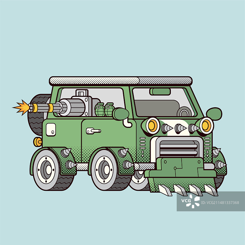 装满武器的战车图片素材