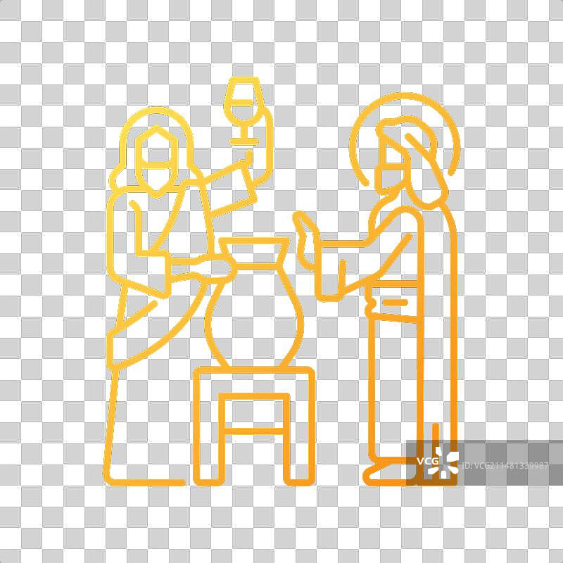 最初的奇迹渐变线性图标图片素材