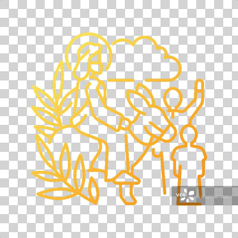 耶路撒冷凯旋线性渐变图片素材