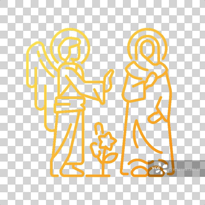 报喜渐变线性图标图片素材