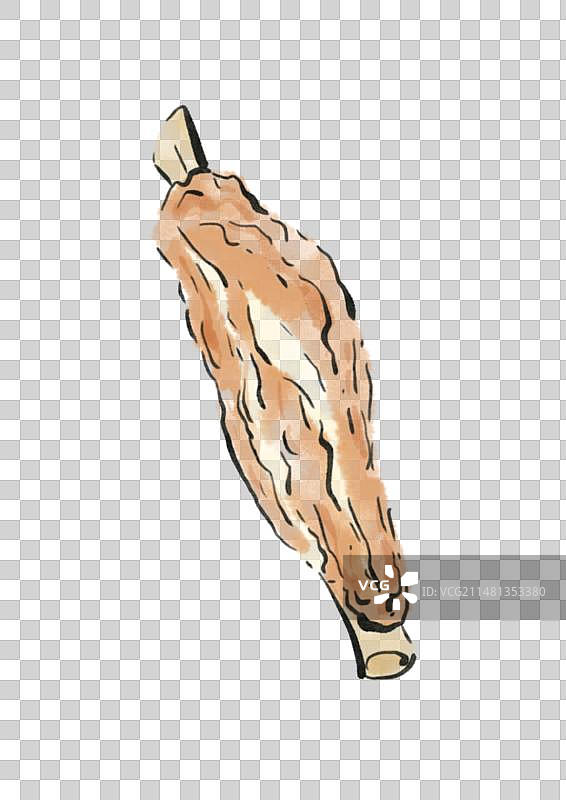 水墨风宁夏美食插画元素-盐池滩羊图片素材