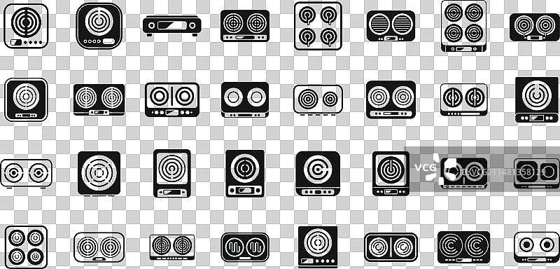 电磁炉图标烹饪套装图片素材
