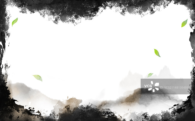 中国风水墨晕染背景图片素材