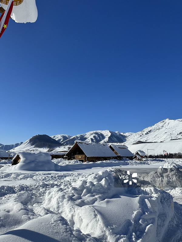 1月新疆雪季-苹果直出图片素材