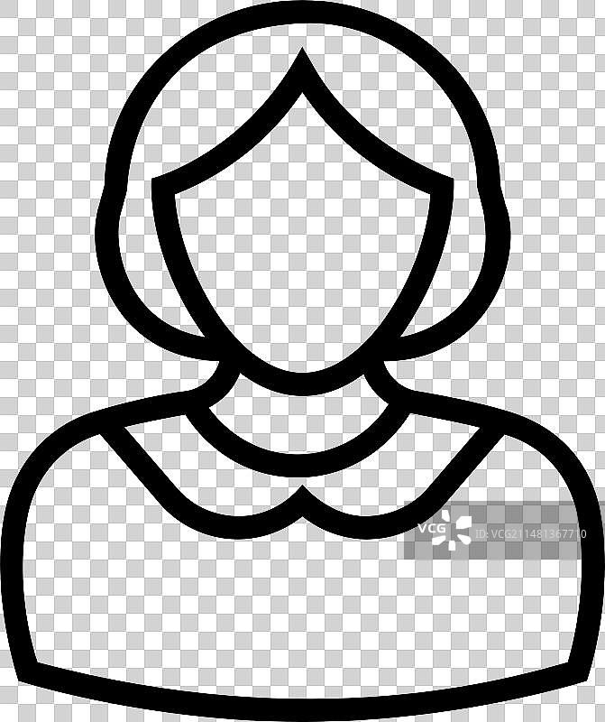 女士线条图标图片素材