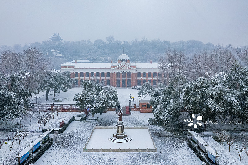 武汉辛亥革命纪念馆雪景图片素材