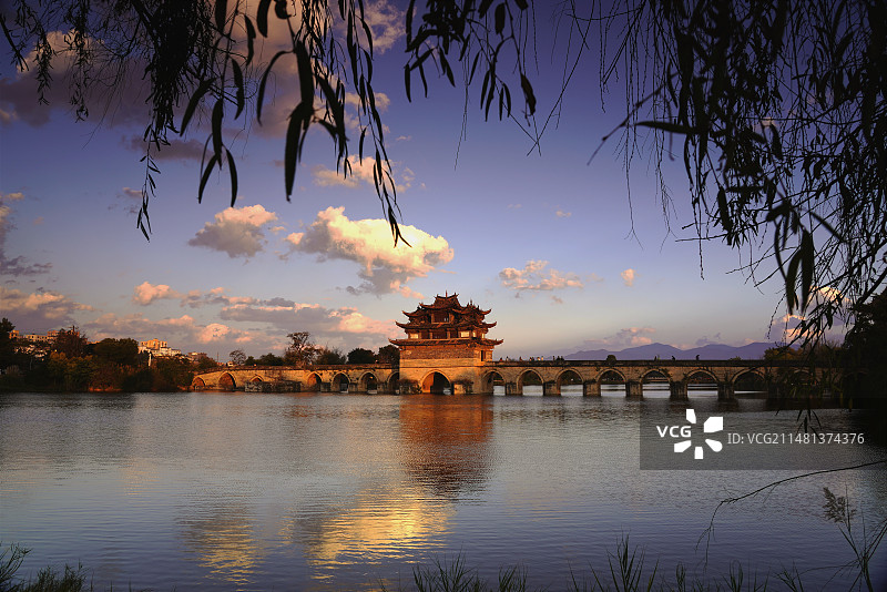 建水十七孔桥图片素材