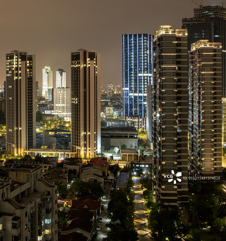 城市楼宇夜景图片素材