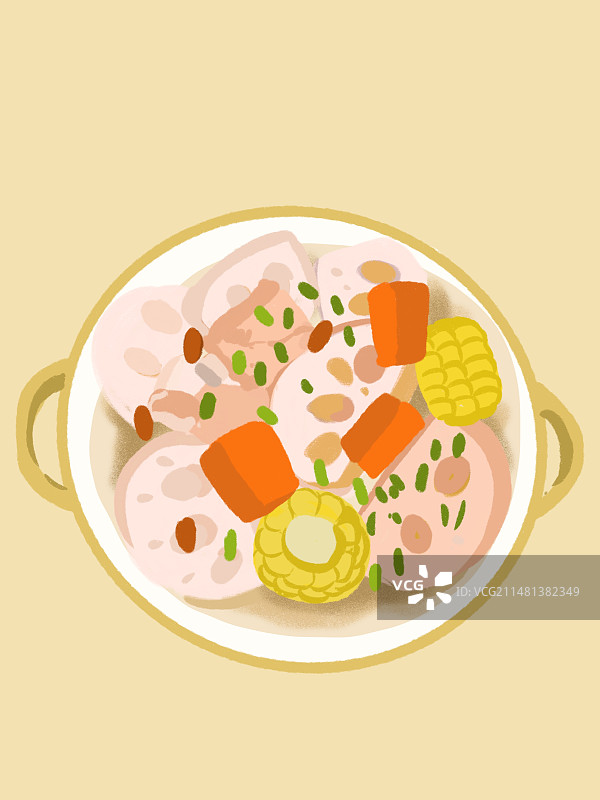 莲藕排骨汤图片素材