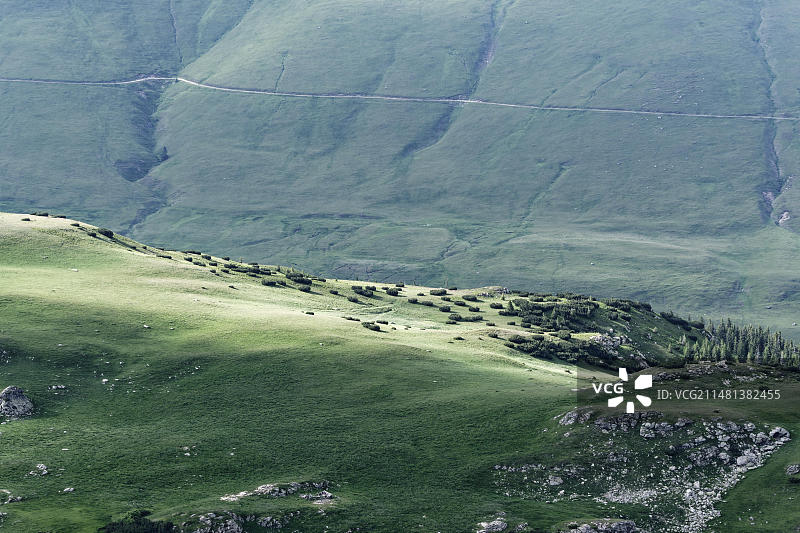 从罗马尼亚弗格拉什山脉的帕普萨峰看到的景色，东南欧，欧洲图片素材