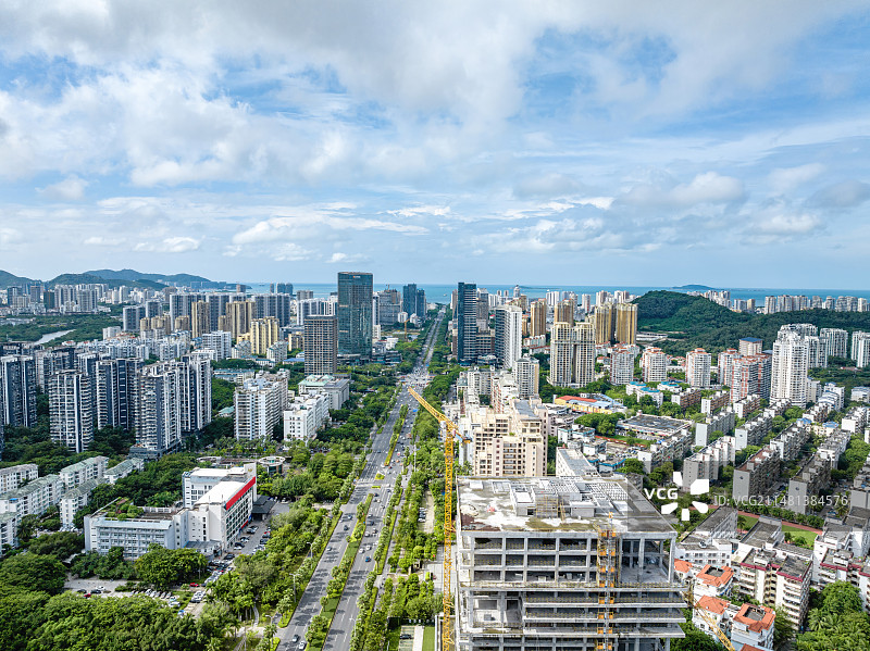 海南三亚吉阳区迎宾路中央商务区图片素材