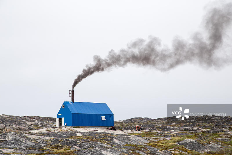 格陵兰岛罗德贝的垃圾焚烧厂图片素材