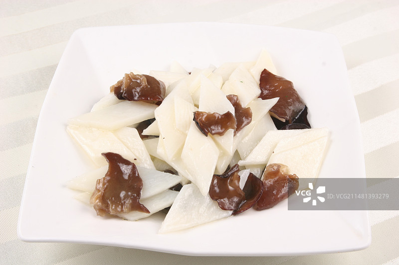 黑木耳炒山药图片素材