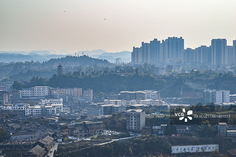 四川巴中恩阳古镇远景图片素材