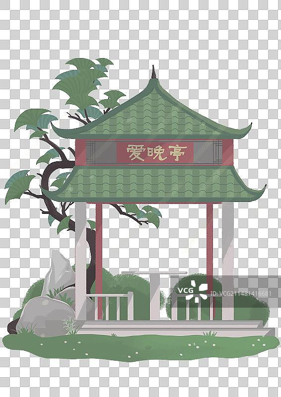长沙岳麓书院爱晚亭图片素材