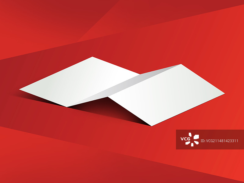 红色背景白色纸张插画模板图片素材